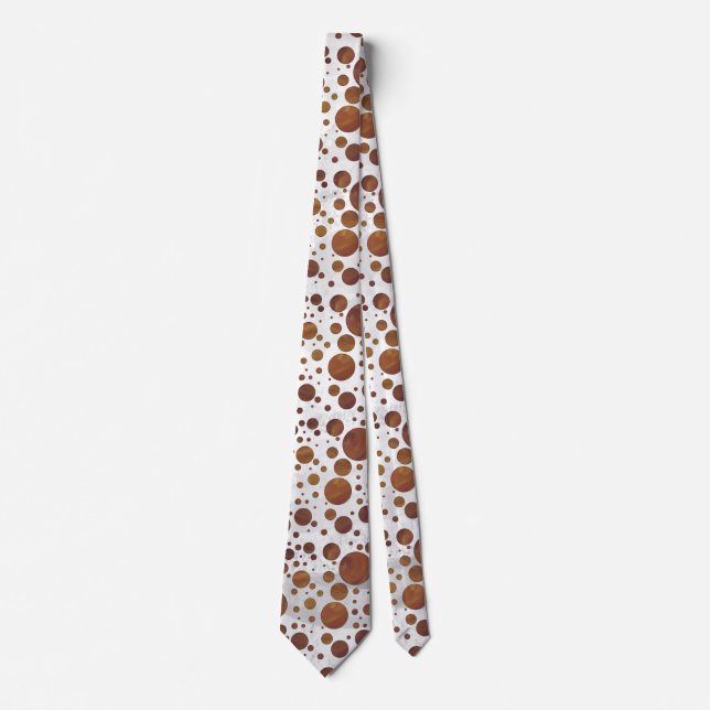 Cravate Chocolat Carmel Swirl Polka Point (Devant)
