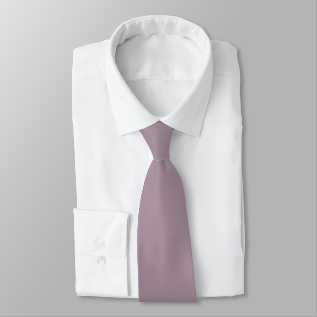 Cravate Chocolat mauve clair Brown violet couleur solide (Attaché)