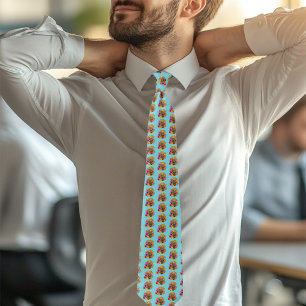 Cravate Chouette à fleurs