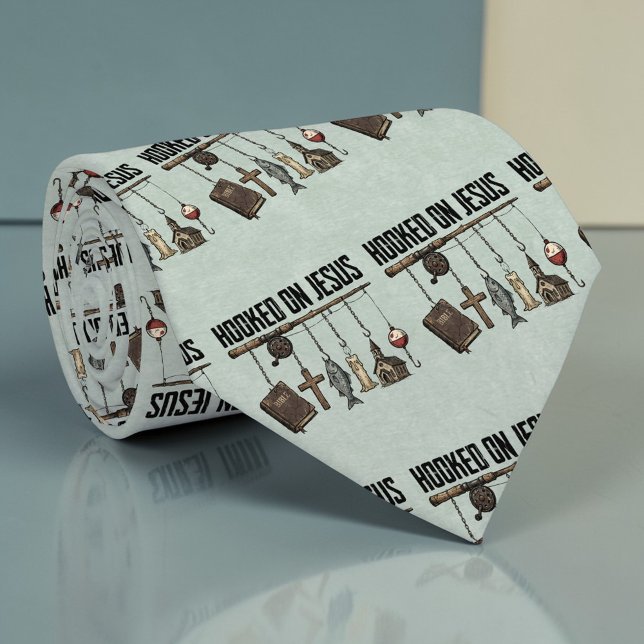 Cravate Christian Hooked on Jesus Custom Necktie (Créateur téléchargé)
