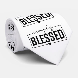 Cravate Christian Simply Blessed Text