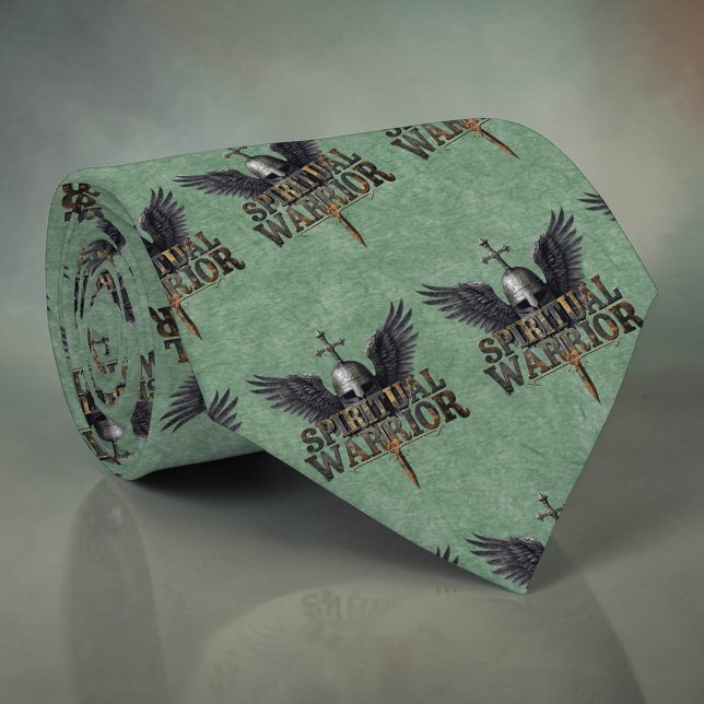 Cravate Christian Spiritual Warrior Custom Necktie (Créateur téléchargé)