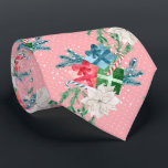 Cravate Christmas White Poinsettia and Gift Boxes Neck Tie<br><div class="desc">A brand new selection of ties for your Christmas party season.</div>