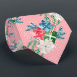 Cravate Christmas White Poinsettia and Gift Boxes Neck Tie<br><div class="desc">A brand new selection of ties for your Christmas party season.</div>