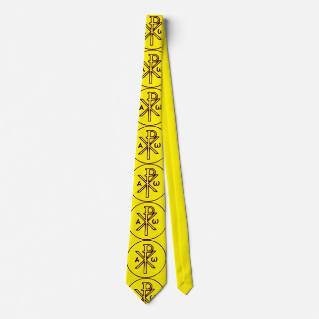Cravate Christogramme sacré Chi-Rho Beaux-Arts (Devant)