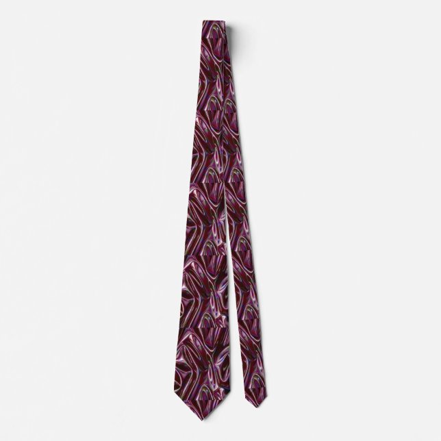 Cravate chrome burgundy (Devant)