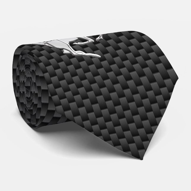 Cravate Chrome Running Deer sur l'impression de fibre de c (Roulé)