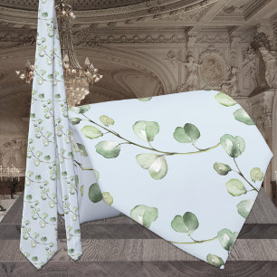 Cravate Ciel clair bleu vert Eucalyptus Mariage élégant
