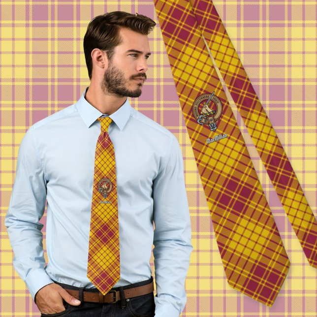 Cravate Cimier du clan MacMillan sur tartan de robe de soi (Créateur téléchargé)