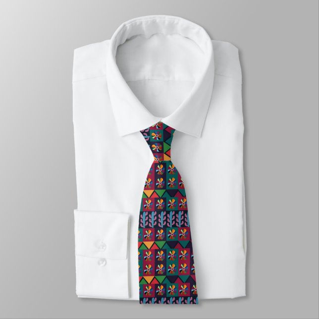 Cravate Cinco De Mayo motif d'art mexicain  (Attaché)