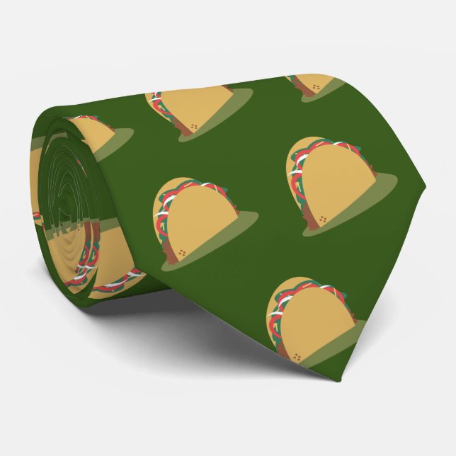 Cravate Cinco De Mayo Taco Sideways Yummy Motif (Roulé)