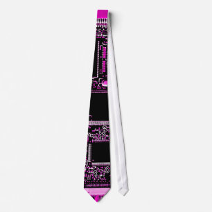 Cravate Circuit pink