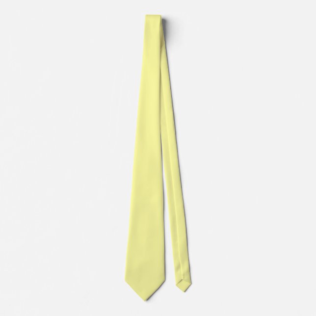 Cravate Citron jaune FFFF9F Couleur avec option Ajouter un (Devant)