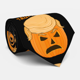 Cravate Citrouille drôle Jack-o'-lantern de Donald