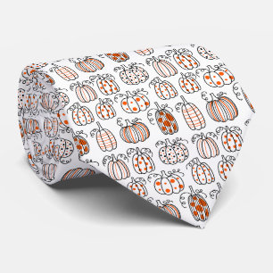 Cravate Citrouille minimaliste moderne – Abstrait orange