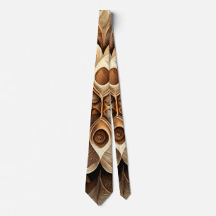 Cravate Citrus Beige Brown Décor Plaid Motif