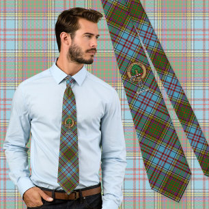 Cravate Clan Anderson Crest sur Tartan