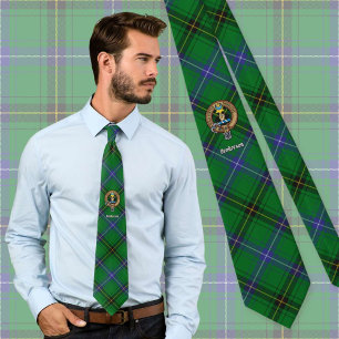 Cravate Clan Henderson Crest sur Tartan