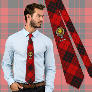 Cravate Clan MacLeod de Raasay Crest sur Tartan