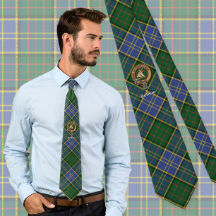 Cravate Clan MacMillan Crest sur la chasse Tartan