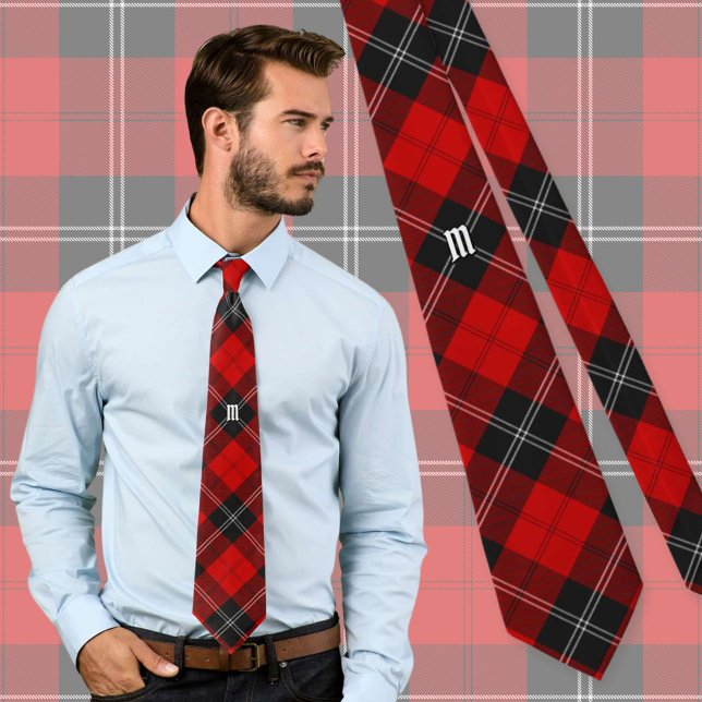 Cravate Clan Ramsay Red Tartan (Créateur téléchargé)