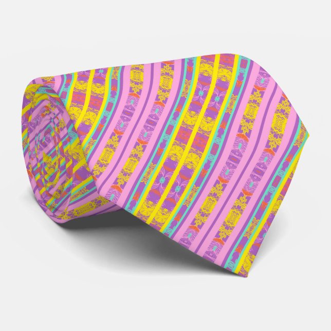 Cravate CLARKI – Tie artistique multicolore (Roulé)