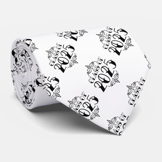 Cravate Classe de style tatouage de 2025 Graduation (Roulé)