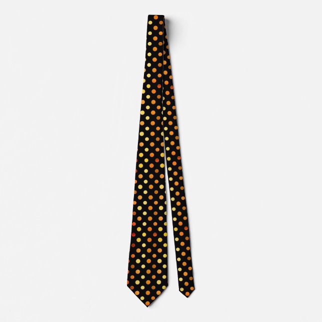 Cravate Classic Black & Gold Polka Dot (Devant)