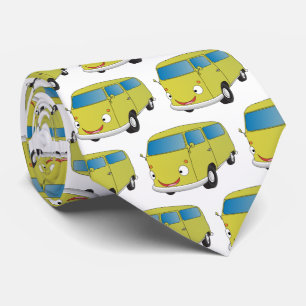 Cravate Classic lime green van cartoon