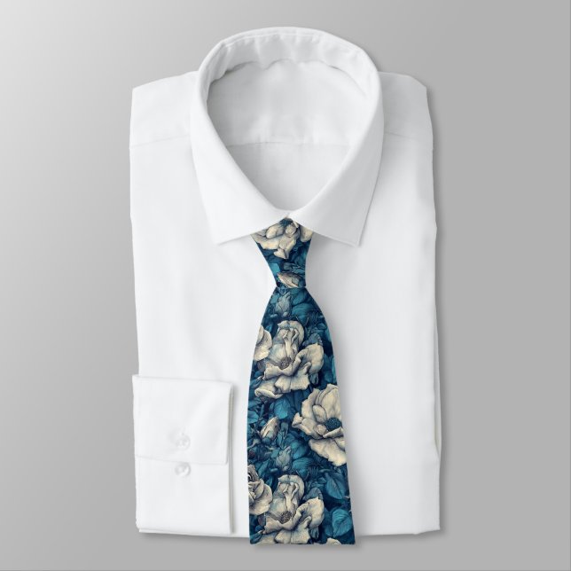 Cravate Classic Men Gifts Gardenias Flower (Attaché)