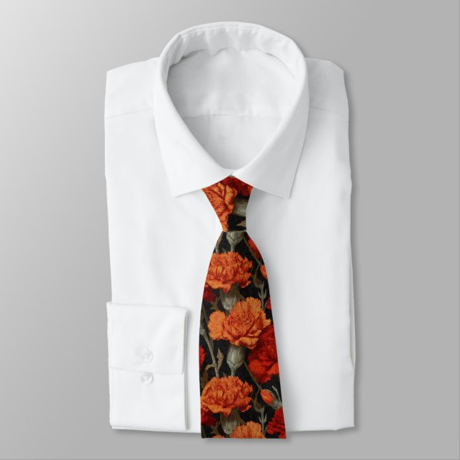 Cravate Classic Menswear Ties Carnation Floral (Attaché)