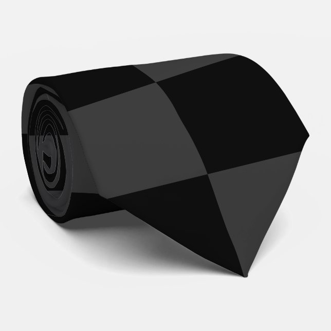Cravate Classic moderne noir & fumée noir tableau de bord  (Roulé)