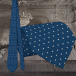Cravate Classic Navy Blue And Silver Pin Dot Wedding<br><div class="desc">A classic and elegant wedding neck tie in deep navy blue with a silver pin dot pattern.</div>
