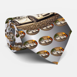 Cravate Classic Silver Sports Car