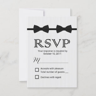 Cravate classique Mariage double mâle gris RSVP