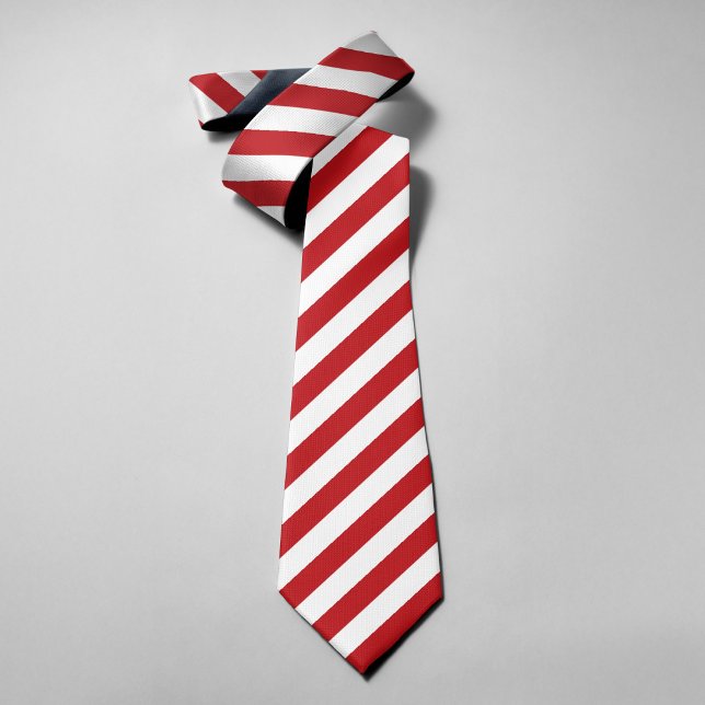 Cravate classique mariage rayures diagonales rouge (Créateur téléchargé)