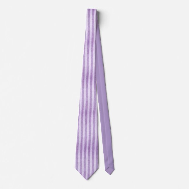 Cravate Classique rayé violet pour homme (Devant)