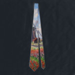 Cravate Claude Monet - Champ de Tulipes en Hollande<br><div class="desc">Champ de tulipes en Hollande (Champs de tulipes en Hollande) - Claude Monet,  Huile sur toile,  1886</div>