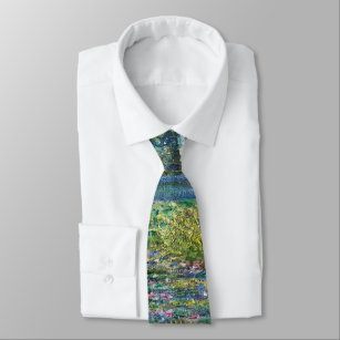 Cravate Claude Monet - Eau Lily étang, Harmonie verte