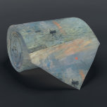Cravate Claude Monet Impression Sunrise Soleil Levant<br><div class="desc">Peinture de paysage impressionniste par Claude Monet - Chefs-d'oeuvre classiques - Claude Monet Nature Painting Series - Impression Sunrise Soleil Levant</div>