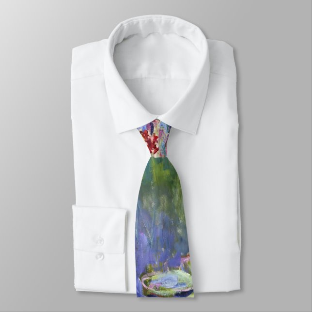 Cravate Claude Monet - Nymphéas / Nénuphars (Attaché)