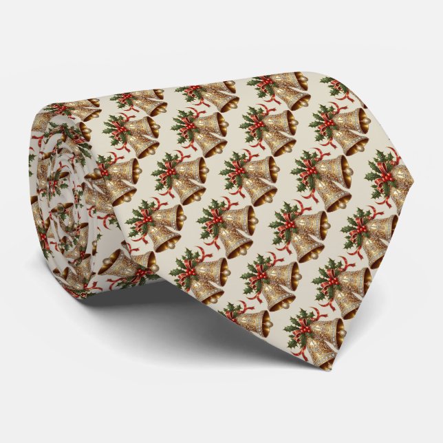 Cravate Clous de Noël en or Collier de fête (Roulé)