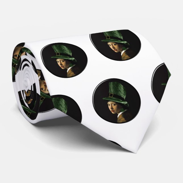 Cravate Clover Earring St. Patrick's Day (Roulé)