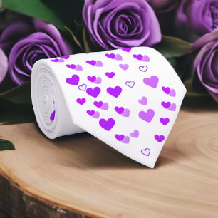 Cravate Cluster de coeur pourpre