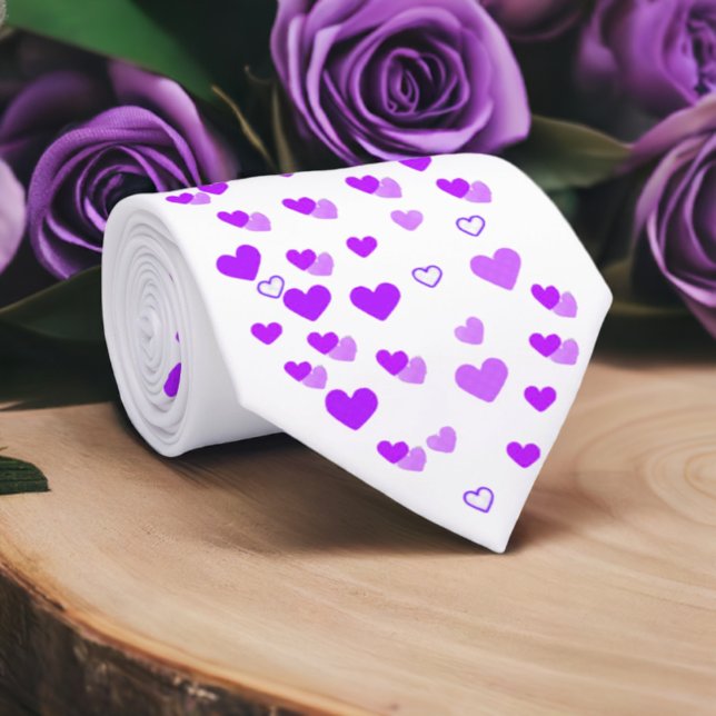 Cravate Cluster de coeur pourpre (Créateur téléchargé)