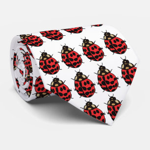 Cravate Coccinelle Rouge Noir Insecte Coccinelle