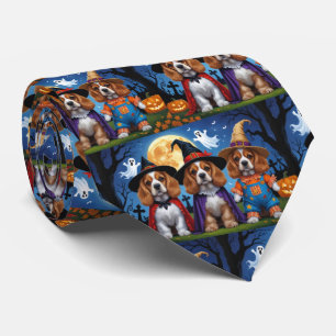 Cravate Cocker Chiens espagnols Citrouille Halloween Funny