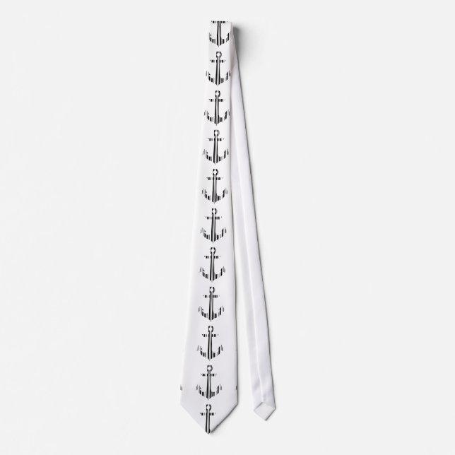 Cravate Code barre de l'ancre Motif de code-barres de bate (Devant)