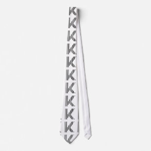 Cravate Code-barres LETTRE K Premier motif de code-barres