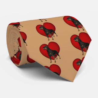Cravate Coeur de rouge de chien de rottweiler